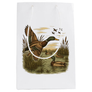 Retro-Fliegende-Stockenten-Jagd Mittlere Geschenktüte