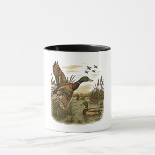 Retro-Fliegende-Stockenten-Jagd Tasse