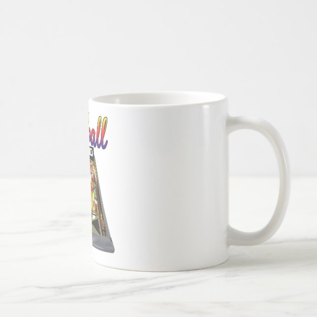 Retro Flipperautomat-Maschinen-Entwurf Kaffeetasse (Rechts)