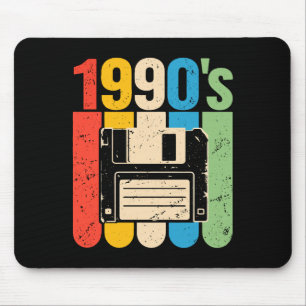 Retro-Floppydisk-Computer-Nostalgie der 1990er Mousepad