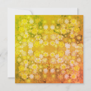 Retro Floral Abstrakt Salty Wasserfarben Muster Mitteilungskarte