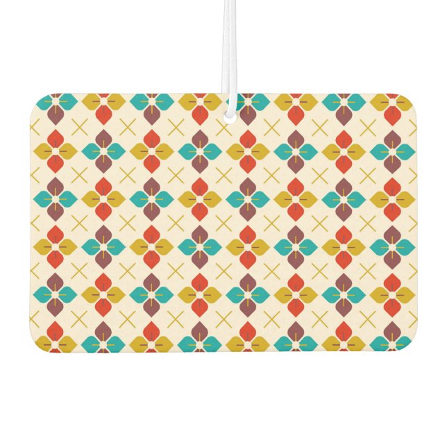 Retro Floral Autolufterfrischer (Vorderseite)