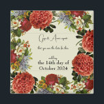 Retro Floral BOHO Wedding Save the Date Magnete Magnet<br><div class="desc">.: Retro Floral BOHO Design .: Speichern Sie die Datumsmagnete: Matching Stationary and Decke in meinem Shop erhältlich.</div>