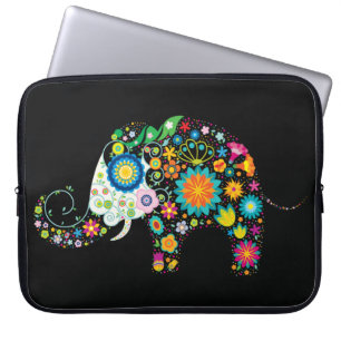 Retro Floral Elephant Fine Niedlich Girl Laptopschutzhülle