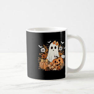 Retro Floral Ghost Niedlich Pumpkin HerbstHallowee Kaffeetasse