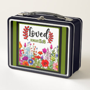 Retro floral Inspiration Metall Brotdose