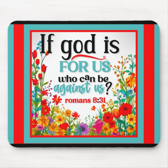 Retro Floral Inspiration Mousepad (Vorne)