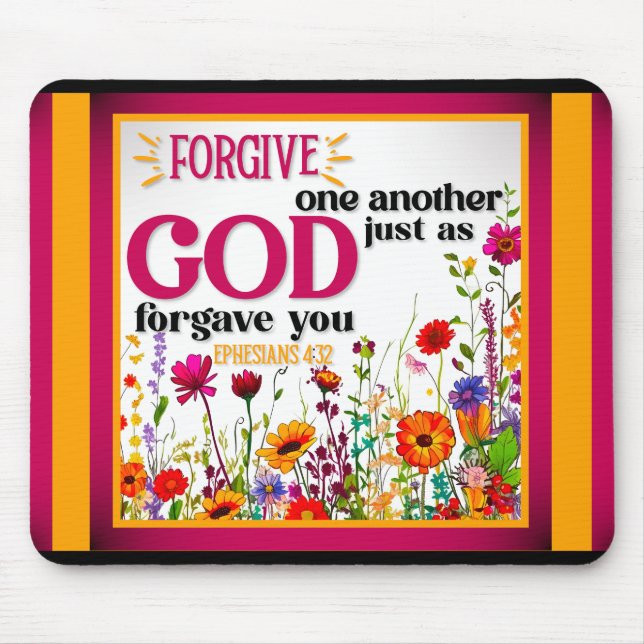 Retro Floral Inspiration Mousepad (Vorne)