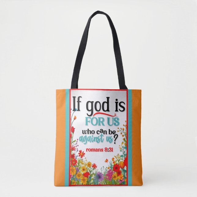 Retro floral Inspiration Tasche (Vorderseite)