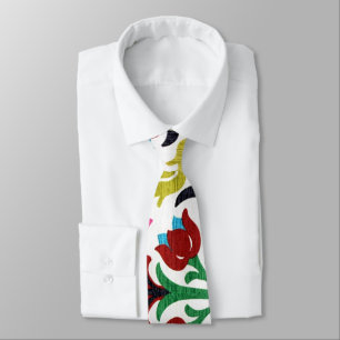 Retro Floral Krawatte  Krawatte für Primärfarbstof