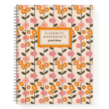 Retro Floral Leaf Muster Monogramm