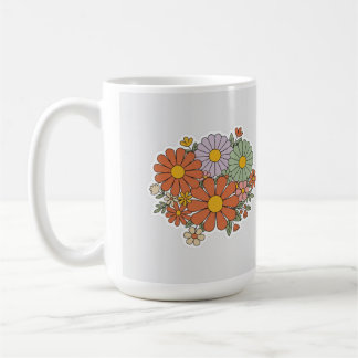 Retro Floral Mug – Vintage Daisy & Wildflowers 