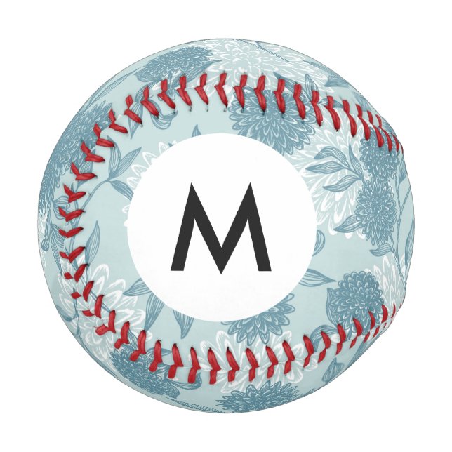 Retro Floral Muster 2 3 Baseball (Vorderseite Links)