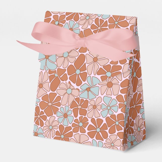Retro Floral Nahtloses Muster Geschenkschachtel (Vorderseite)