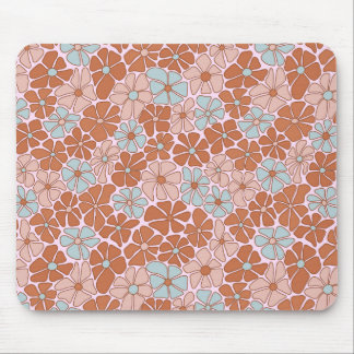Retro Floral Nahtloses Muster Mousepad