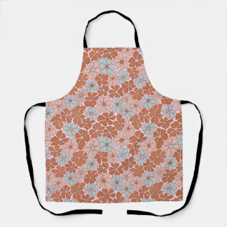 Retro Floral Nahtloses Muster Schürze