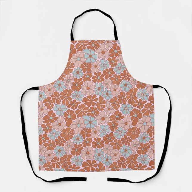 Retro Floral Nahtloses Muster Schürze (Vorderseite)
