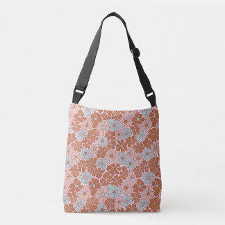 Retro Floral Nahtloses Muster Tragetaschen Mit Langen Trägern