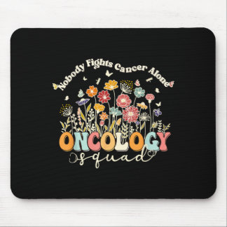 Retro Floral Niemand Bekämpft Krebs Allein Onkolog Mousepad