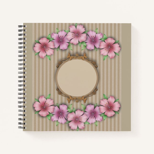 Retro, floral notizbuch (Vorderseite)