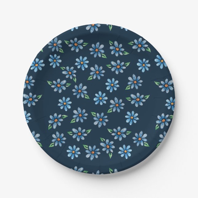 retro floral pappteller (Vorderseite)