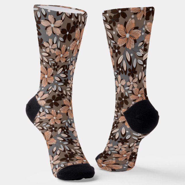 Retro floral pattern. socken (Gewinkelt)