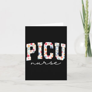 Retro Floral Picu Krankenpflege Blume Pädiatrische Karte