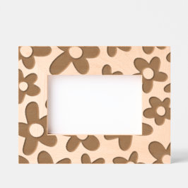 Retro Floral Print Laser Etched Holz Picture Frame Geätzte Rahmen