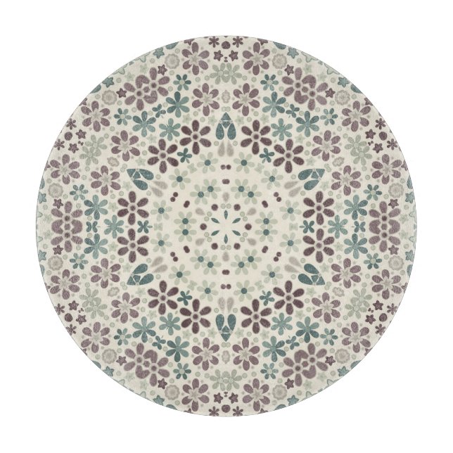 Retro, floral schneidebrett (Vorderseite)