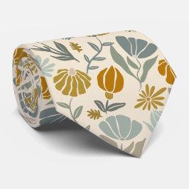 Retro Floral Spring Garden Neck Tie Krawatte