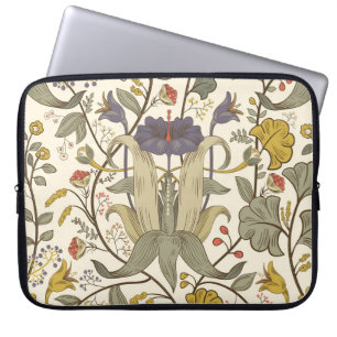 Retro floral vertikal nahtlos Design. Laptopschutzhülle