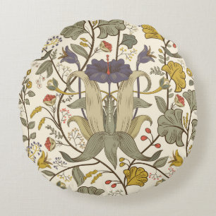 Retro floral vertikal nahtlos Design. Rundes Kissen