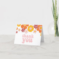 Retro Floral Vielen Dank Sticker