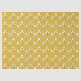 Retro Floral Wildblumen GelbSenf Seidenpapier