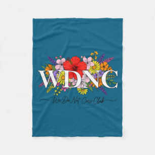 Retro floral wir kümmern uns nicht club wdnc menop fleecedecke