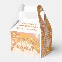 Retro floral zwei Groovy Geburtstag Gutes Box