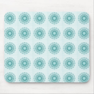 Retro florale Mousepad, Aquamarin Mousepad