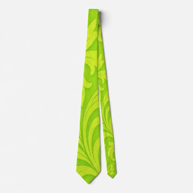 retro florales Design Krawatte (Vorderseite)