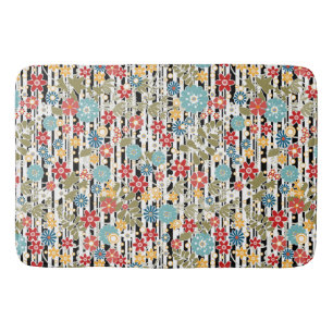 Retro, florales Retro Badematte
