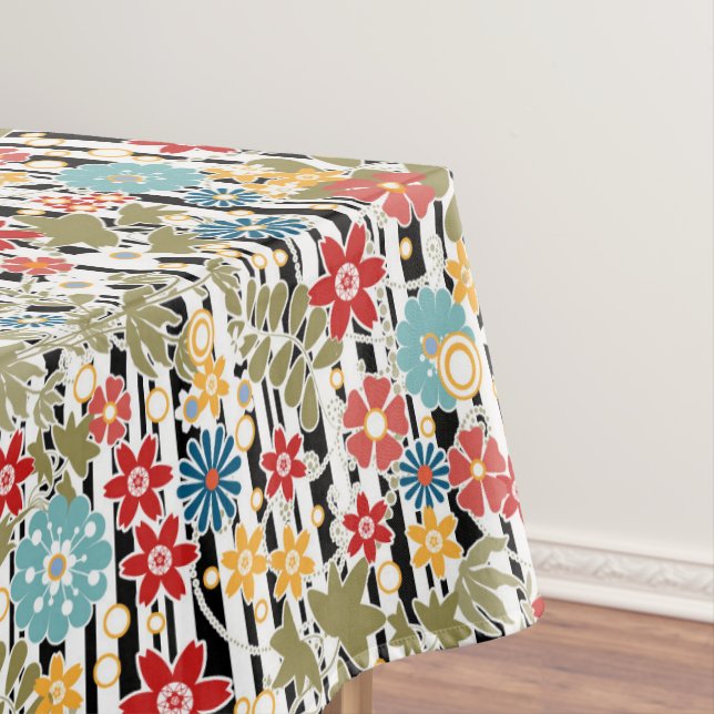 Retro, florales Retro Tischdecke (Beispiel)