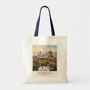 Retro Florenz Duomo Kathedrale Skyline Aquarell Tragetasche