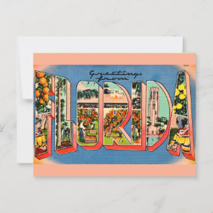 Retro Florida  Postkarte