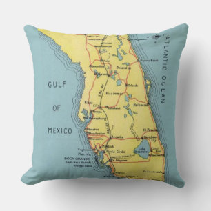 Retro-Florida-Postkarten-Karten-Kissen Kissen