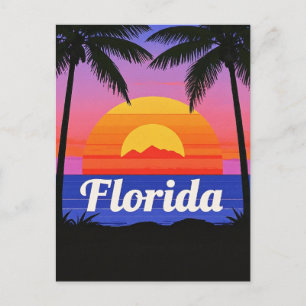 Retro-Florida-Sonnenuntergangs-Vibes: Ein tropisch Postkarte