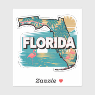 Retro Florida State Aufkleber