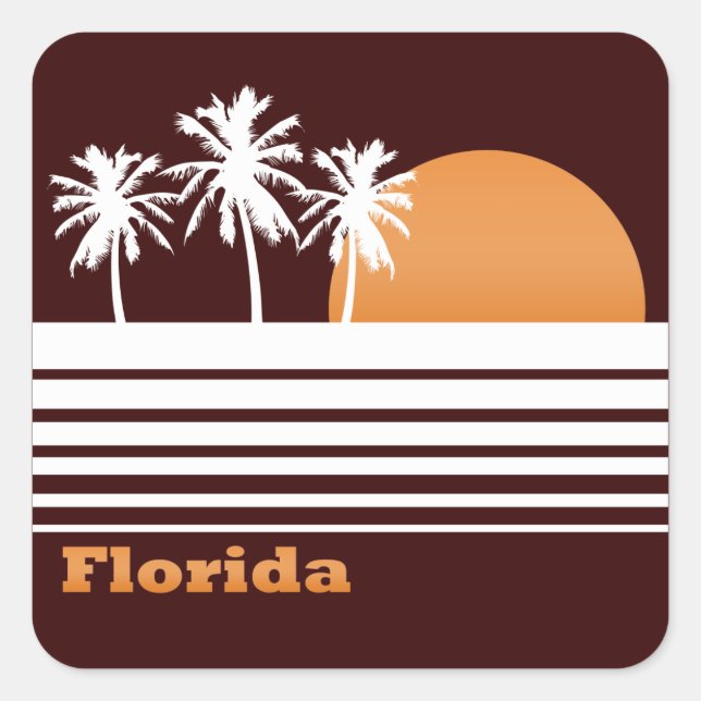 Retro Florida Stickers (Vorderseite)