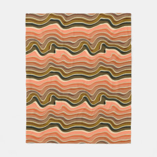 Retro Flow Gemütlich mit Wavy Stripes Fleece Blank
