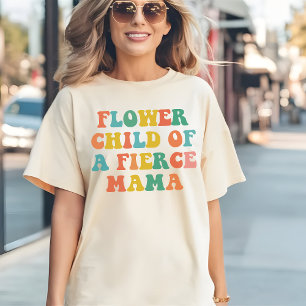 Retro Flower Child Shirt, Wilde Mama Muttertag T-Shirt