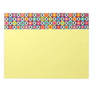 Retro Flower Power Notizblock