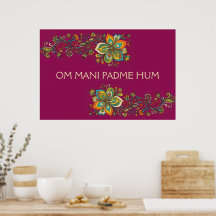 Retro Flower Power Ranken Border 2 + Ihr Text